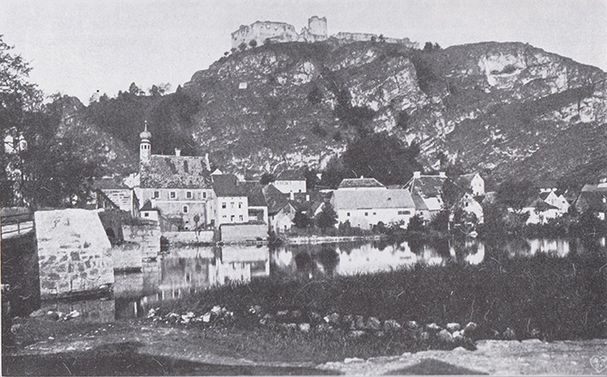 Postkarte Kallmünz - Palmie oberhalb der Naab